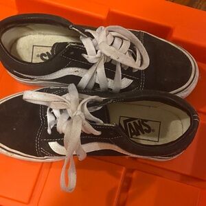 Vans Kids Classic Black and White Sneakers
